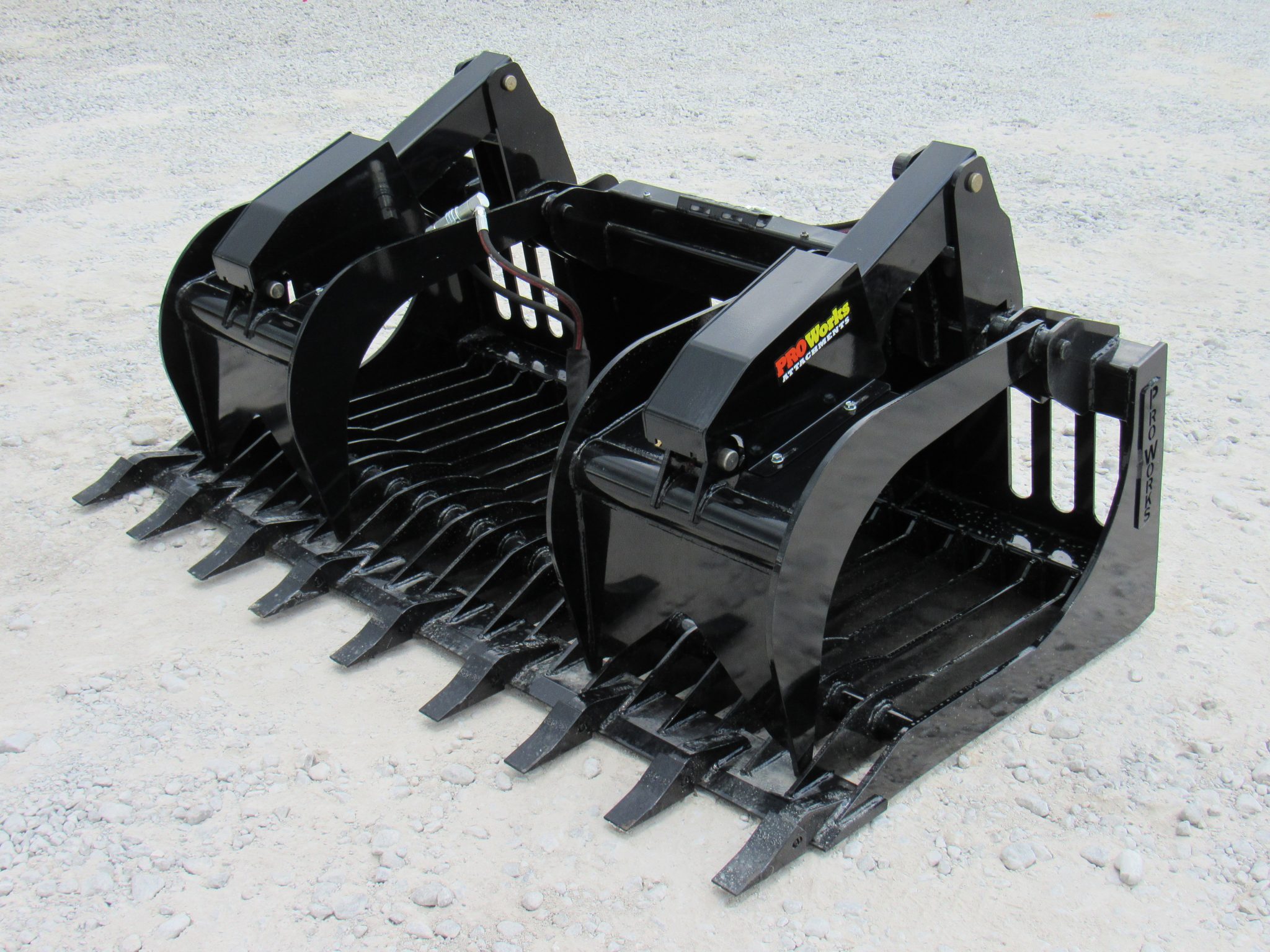 72″ Severe Duty Rock Bucket Grapple with Teeth Fits Skid Steer Quick