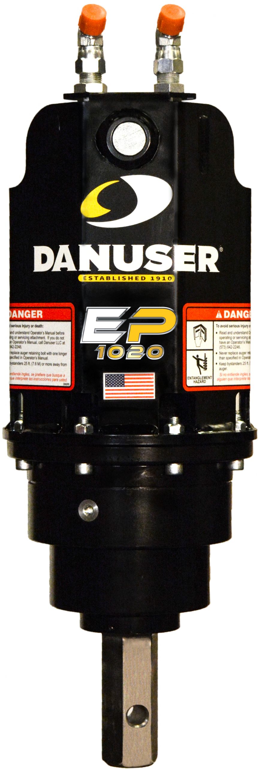 Danuser EP1020 Hex Auger Drive Unit Fits Skid Steer Quick Attach