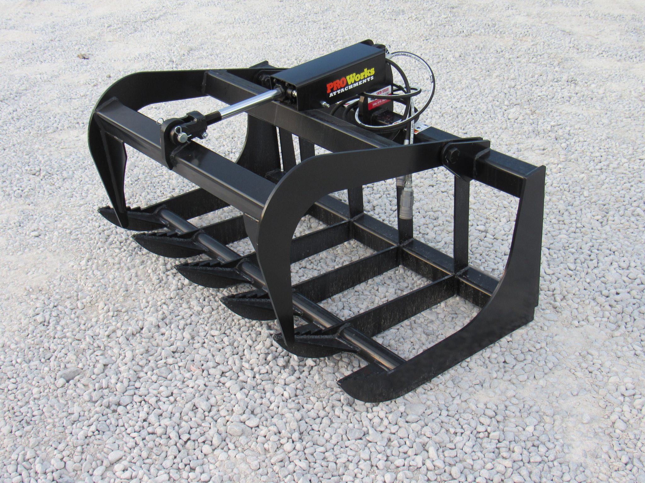 48″ Single Cylinder Root Bucket Grapple Fits Skid Steer Quick Attach