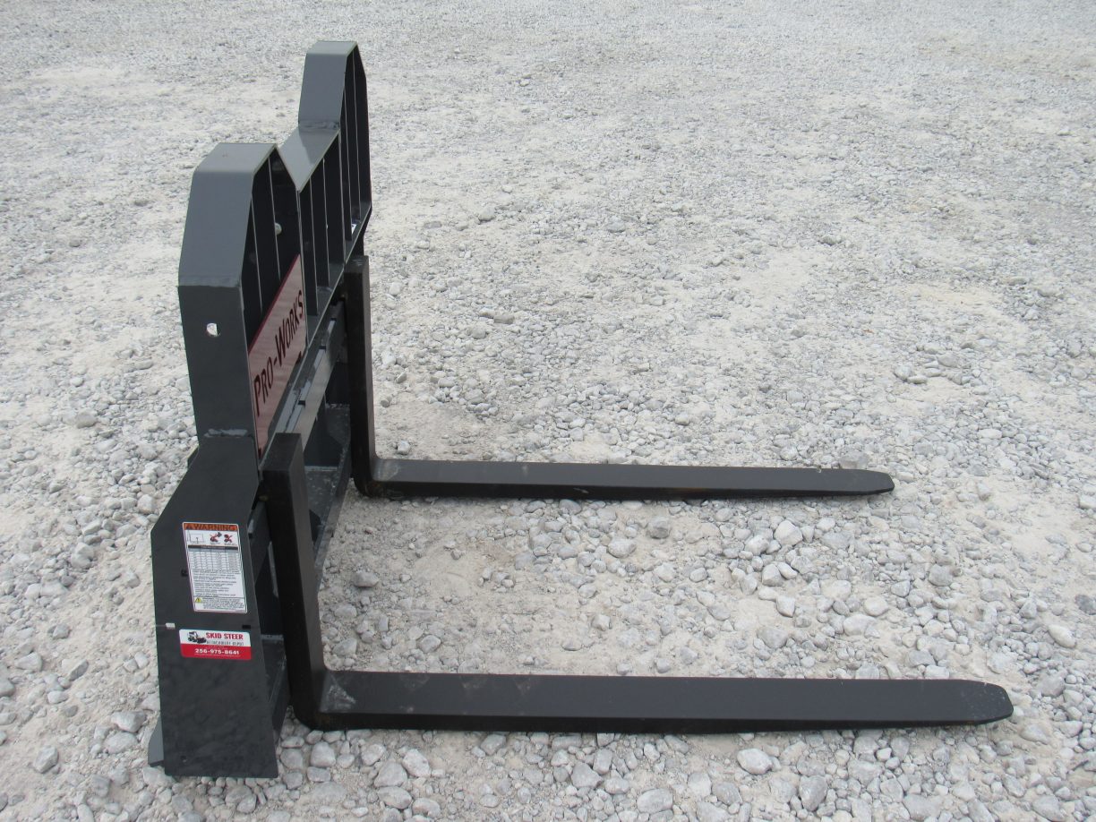 Severe Duty Pallet Fork Frame With 48″ 5500 Pound Pallet Forks Skid