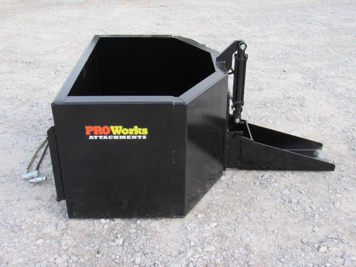 5/8 Cubic Yard Hydraulic Concrete Dispensing Bucket Attachment Fits ...