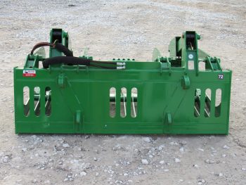 PRO Works 72" Extreme Heavy Duty Rock Bucket Grapple with Teeth and Grease Fittings Euro Global Attachment Green