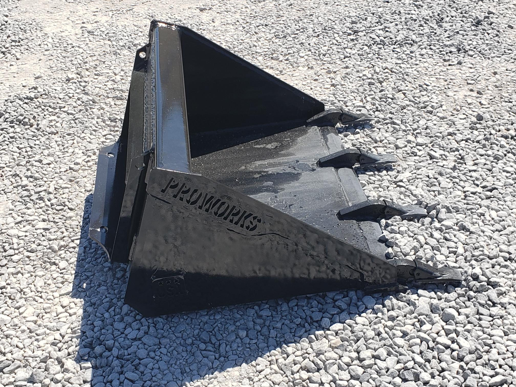 PROWORKS 34 Low Profile Tooth Bucket Fits Mini Skid Steer Skid