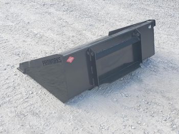 PRO Works 48" Low Profile Smooth Dirt Bucket Mini Skid Steer Quick Attach Black BKM248