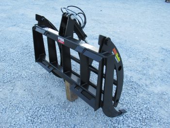 PRO Works 48" Compact Tractor Root Rake Clam Grapple Skid Steer Quick Attach Black GP5248B