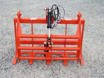 PRO Works 48" Compact Tractor Root Rake Clam Grapple Skid Steer Quick Attach Orange GP5248O