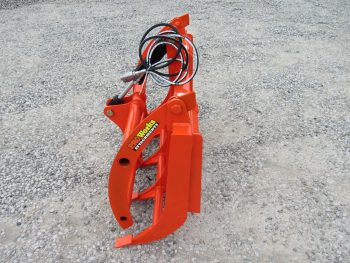 PRO Works 48" Compact Tractor Root Rake Clam Grapple Skid Steer Quick Attach Orange GP5248O