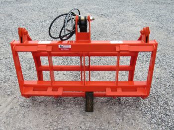 PRO Works 48" Compact Tractor Root Rake Clam Grapple Skid Steer Quick Attach Orange GP5248O