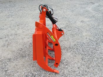 PRO Works 48" Compact Tractor Root Rake Clam Grapple Skid Steer Quick Attach Orange GP5248O