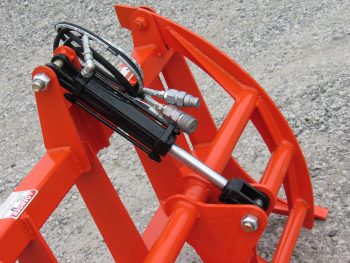 PRO Works 48" Compact Tractor Root Rake Clam Grapple Skid Steer Quick Attach Orange GP5248O