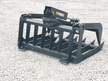 PRO Works 42" Root Bucket Grapple Single Cylinder with Grease Fittings Bobcat MT Attachment GPT442