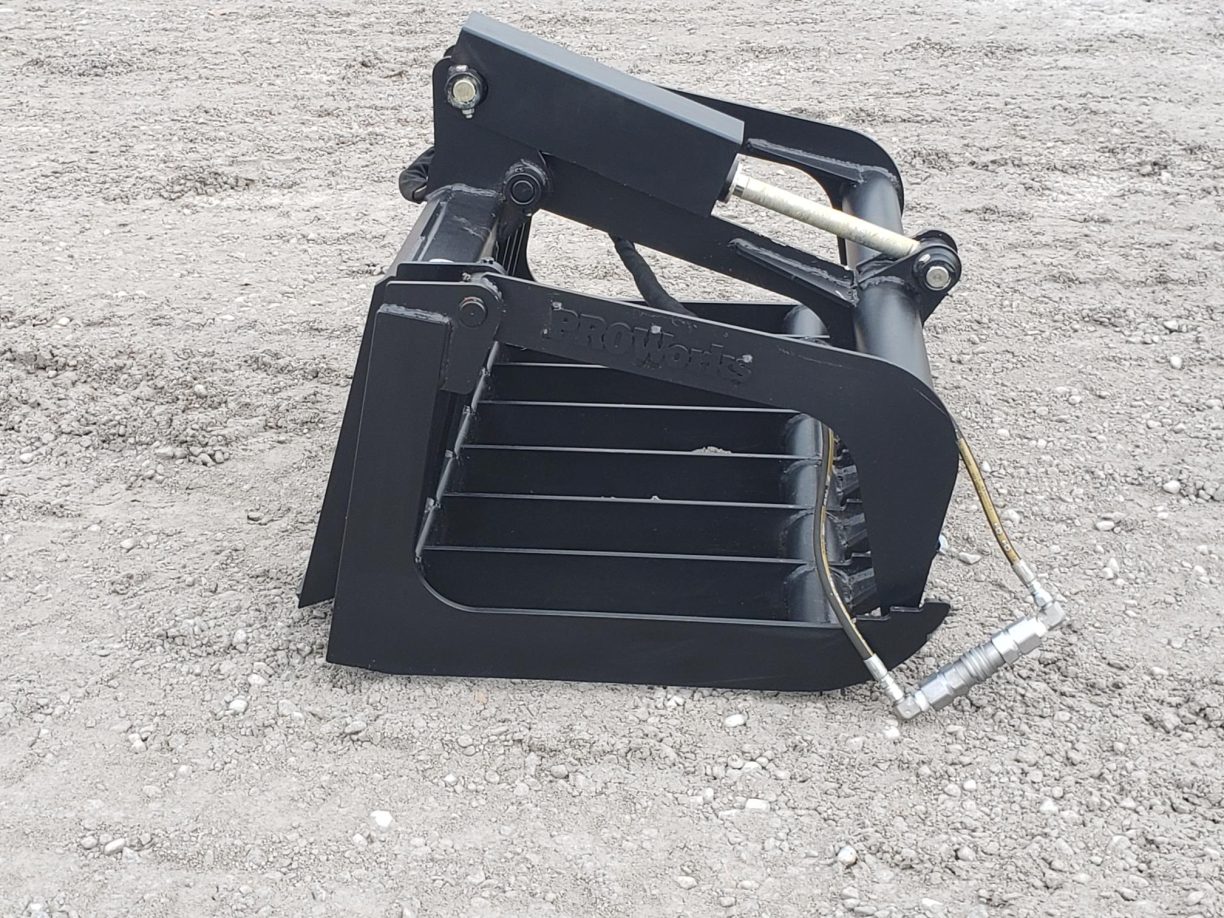 48″ Heavy Duty Root Bucket Grapple Attachment Fits Mini Skid Steer ...